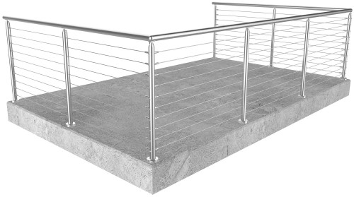 cable railing san francisco round floor mounted 36 in